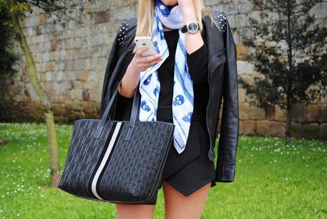 Blue sunglasses.