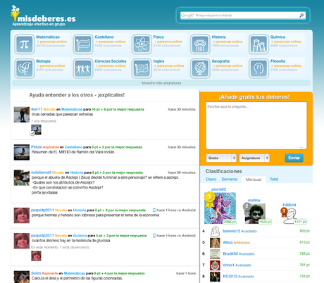Misdeberes: Web y Apps educativa para los deberes escolares Misdeberes: Web y Apps educativa para los deberes escolares