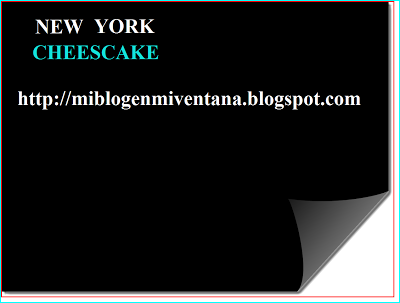 Receta: New York Cheescake.