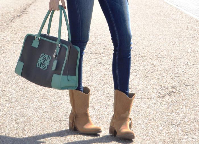 Boots and military shirt