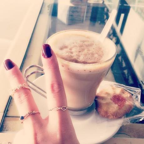 cofee and fashion midi ring, ring love