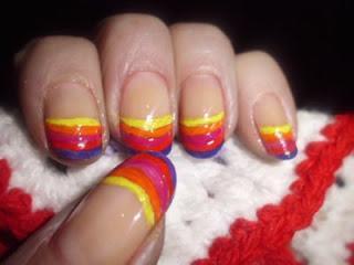 Manicura, arcoiris, reto 31