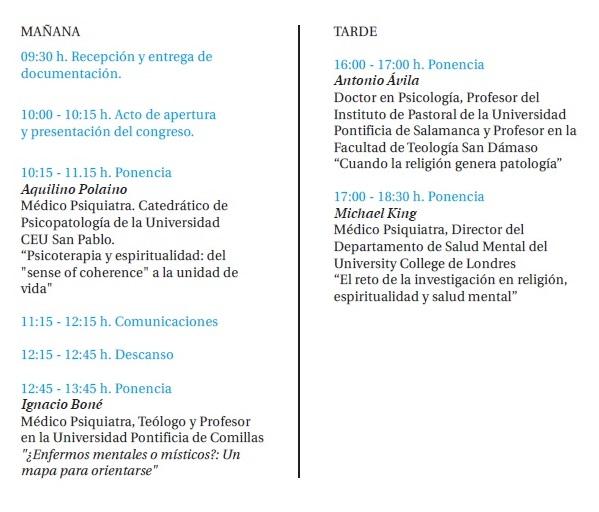 I JORNADA DE PSICOLOGÍA Y ESPIRITUALIDAD