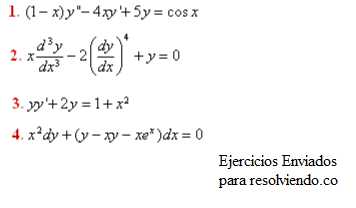 Ecuaciones Diferenciales : Plantemiento de Problemas