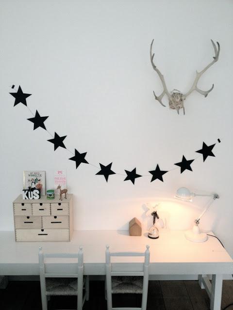 DIY: Guirnalda de estrellas para la pared