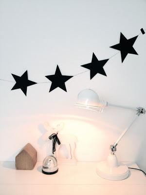 DIY: Guirnalda de estrellas para la pared