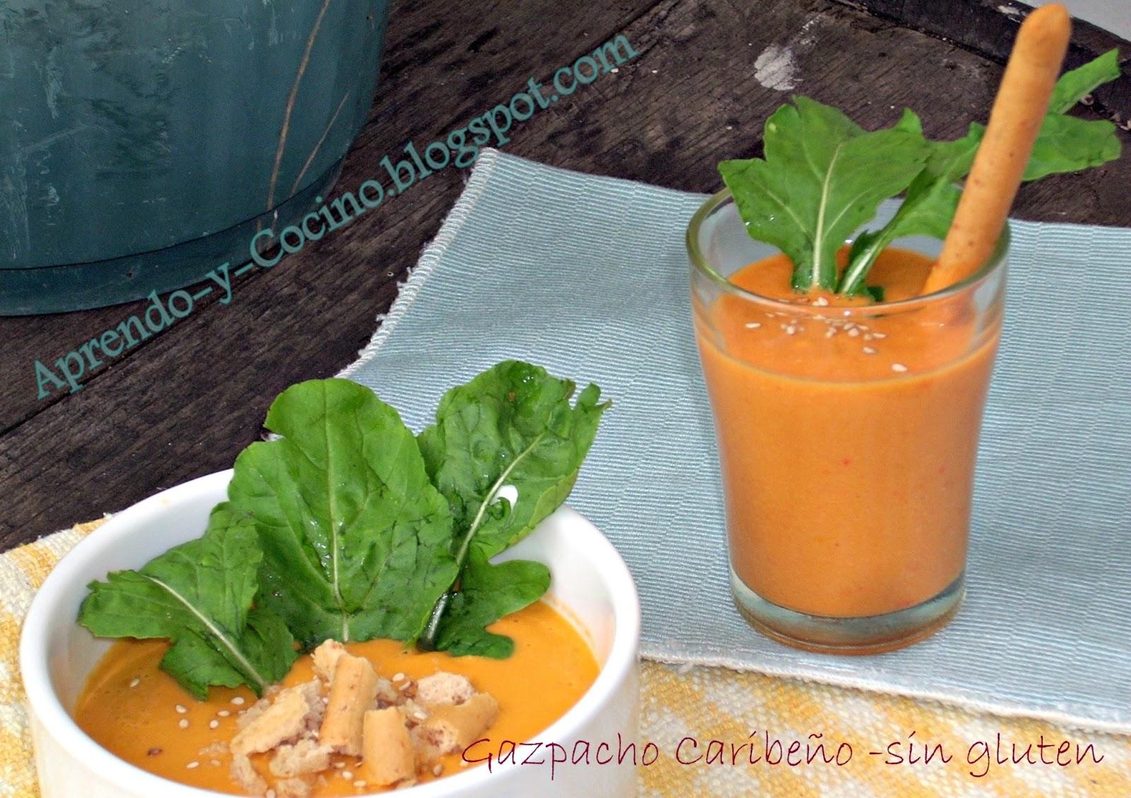 Gazpacho Caribeño  -sin gluten-