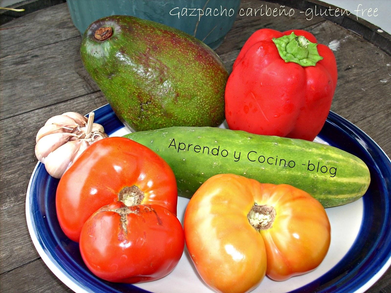 Gazpacho Caribeño  -sin gluten-