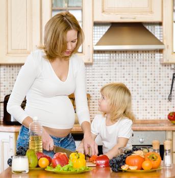Comer verduras en familia