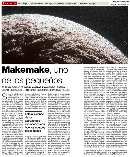 Zoco Astronomía: Makemake, uno de los pequeños