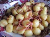 Ñoquis hilos jamón tomates secos