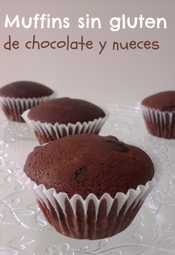 Muffins sin gluten de chocolate y nueces Paperblog
