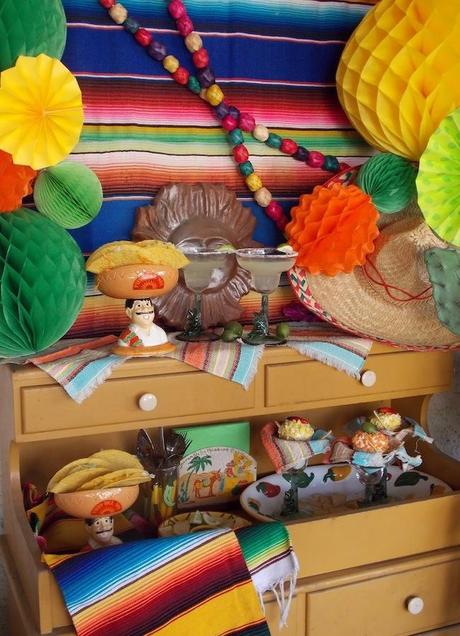 una decoración colorida para una fiesta mexicana