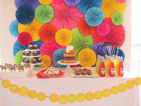 un fondo festivo para una fiesta mexicana