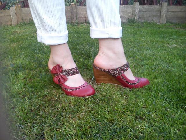 Black & White + red & flowers Shoes