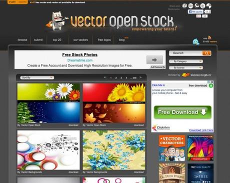 Portales de recursos vectoriales gratis de alta calidad vectoropenstock