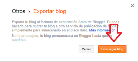 Como hacer una copia de seguridad del blog en Blogger