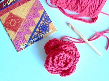 Rosa de ganchillo Tutorial patrón para hacer rosa de ganchillo