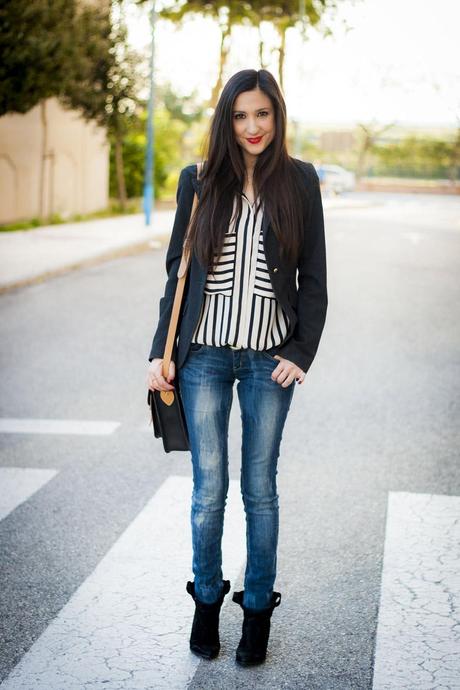 Stripes, Satchel Bag, Cowboy Booties