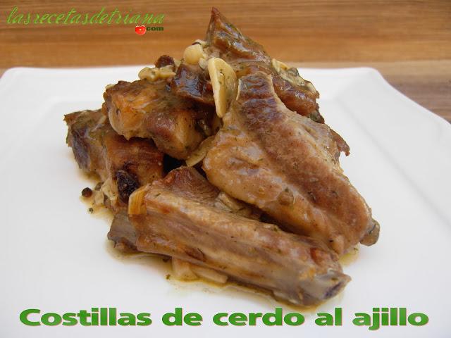 Costillas de cerdo al ajillo