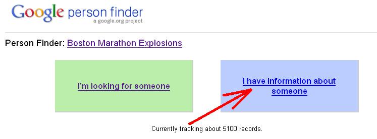 Google Person Finder - Introducir información 1