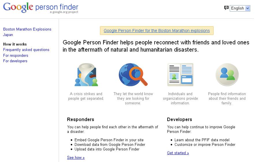 Google Person Finder - Principal