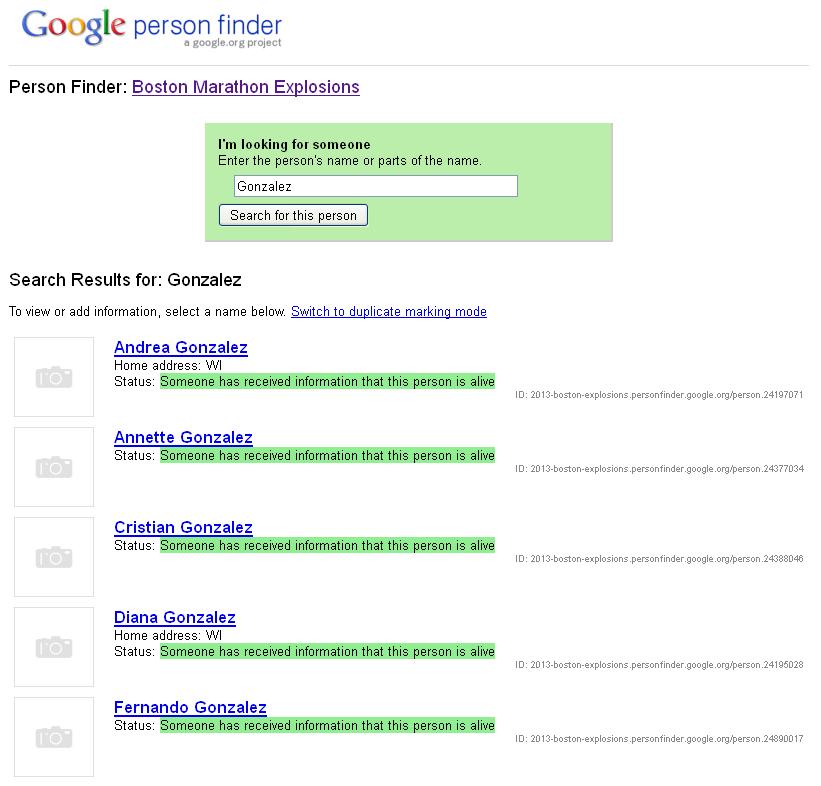 Google Person Finder - Buscar Personas 4