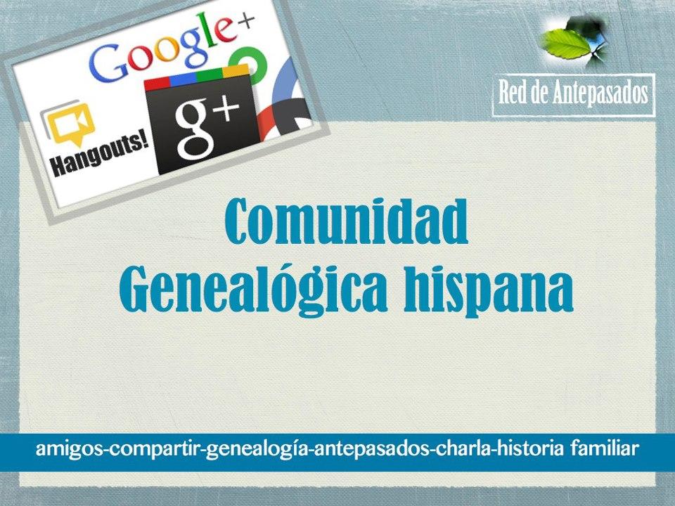 Hangouts de Genealogía en vivo.