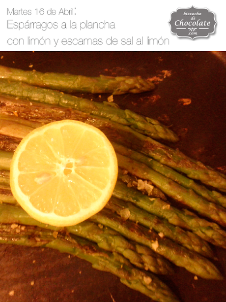 Espárragos al limón. Empezamos la dieta.