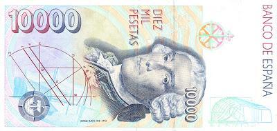 Científicos españoles en los billetes de pesetas