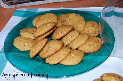 Galletas abizcochadas de calabaza y chip de chocolate