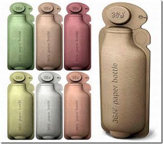 Ecogadget, botellas ecológicas de papel reciclado y reciclables
