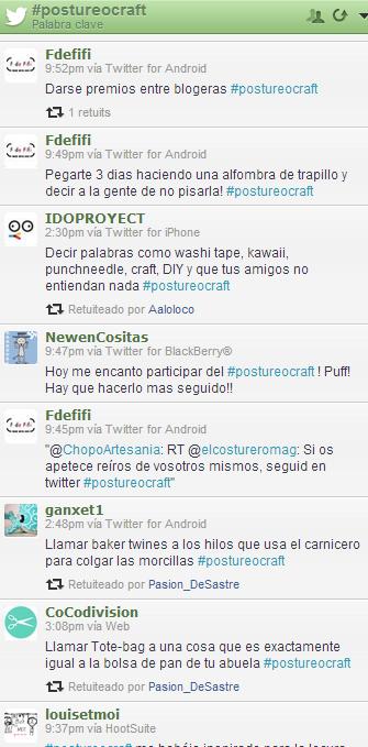 algunos tweets de #postureocraft