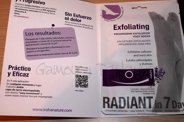 Calcetines exfoliantes de Iroha (club probadoras)