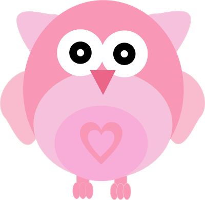 clipart búho rosa en png
