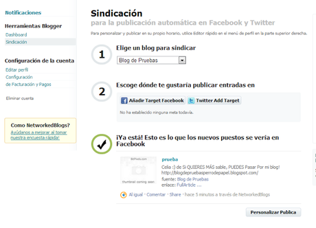 sindicacion del blog conectar el blog con redes sociales