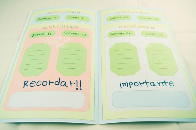 plantilla agenda personalizada