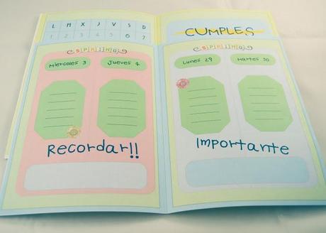 plantilla agenda personalizada