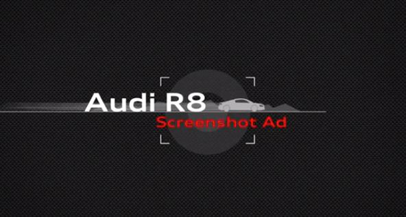 sreenshot ad audi r8, la aplicación de audi para promocionar el nuevo modelo del R8 en Tigremata