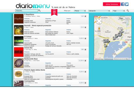 Diariomenú, una nueva Web que apuesta por los menús del día en Mallorca
