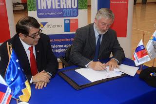 MINA INVIERNO FIRMA CONVENIO DE COLABORACIÓN CON IND PARA REALIZAR COPA INVIERNO 2013