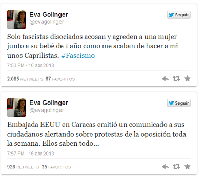 Eva Golinger, acosada e insultada por seguidores de Capriles