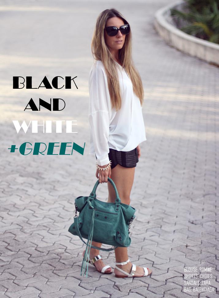 Black and white look blogger