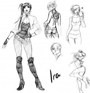 Diseño de personaje de Ira