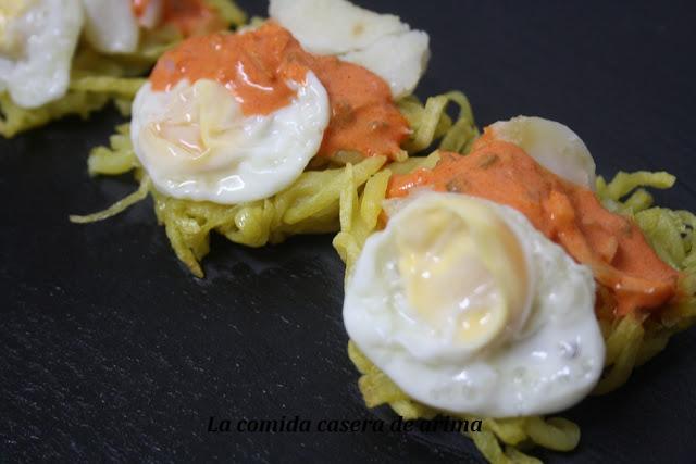 Nidos de Bacalao y Huevos de Codorniz.