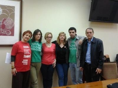 EN HUELGA DE HAMBRE SIETE SINDICALISTAS ESPAÑOLES EN UNA DEPENDENCIA DE
LA CONSERJERÍA DE EDUCACIÓN EN MADRID