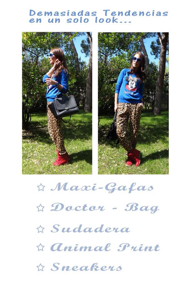 paula echevarria animal print sudadera mickey