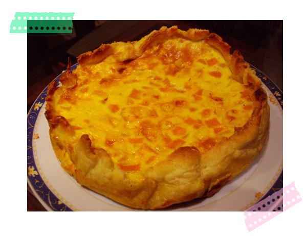 Quiche de calabaza asada y gouda