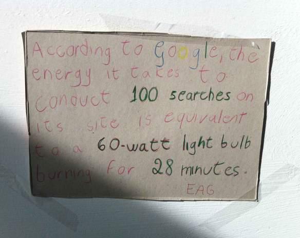 Las búsquedas en Google consumen energia