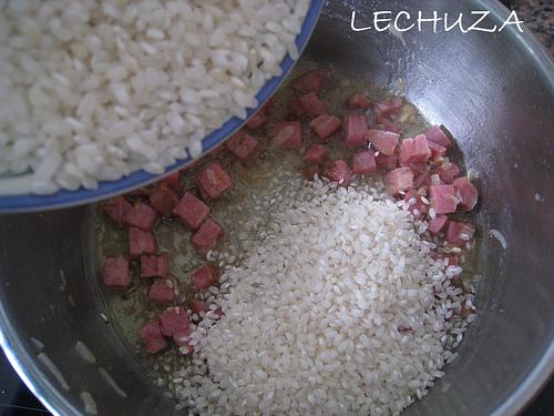 ARROZ CREMOSO CON GUISANTES Y BACON (15)